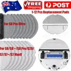 1-12PCS Mops Cloths Pads For Roborock S8/S8+/G20 /S7+ /S8 Pro Ultra Robot Vacuum