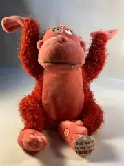 Vintage Hallmark Pink Gorilla/Ape Singing Dancing Battery Operated Plush, works