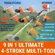 4-STROKE Brush Cutter Whipper Snipper Grass Edger Brushcutter Multi Pole Tool