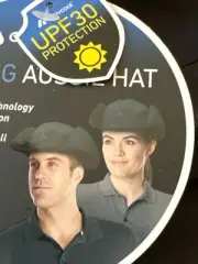 New Atomi Activcool Cooling Aussie Hat UPF30 Sun Protection Black One Size