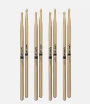 4-Pack Promark Hickory Drumsticks - 2B - Wood Tip - TX2BW
