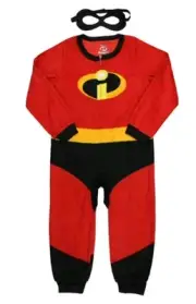 Disney Pixar Incredibles 2 Unisex Kids Body Suit Pajama with Mask 3T