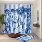 Cool Ice Cubes Water Shower Curtain