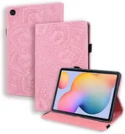 [Nexue] Case for Samsung Galaxy Tab S6 Lite 10.4 inch Release 2024/2022/2020 (SM-P610/P613/ P615/P619), Premium PU Leather & Multi Viewing Angles Cover with Pen Holder for Samsung S6 Lite (Pink)