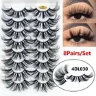 Fluffy Full Volume Thick 4D Mink 25MM Lashes Eye Lash Extension False Eyelashes
