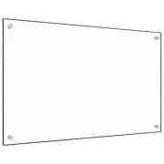 Tempered Glass Kitchen Backsplash Grease Splashback Transparent 6mm 80x50cm