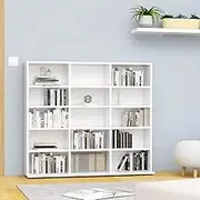 CD Cabinet White 102x23x89.5 cm Engineered Wood,Media Storage Cabinets & Racks 21.84KG-801787