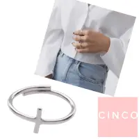 在飛比找momo購物網優惠-【CINCO】葡萄牙精品 DOUBLE PATH RING 