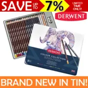 NEW IN TIN Derwent 24 Colour Collection Studio Artists Metallic Set Draw R700212