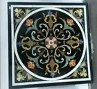 30" square Marble sofa center Table Top Floral Art Inlay Work Kitchen Side Table