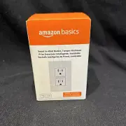 Amazon Basics Smart In-Wall Outlet Works With Alexa Wifi **New In Box**