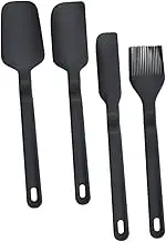 CIYODO 1 Set Pastry Silicone Brush and Kitchen Spatula Nonstick Baking Tools with Ergonomic Handle for Easy Cake Decorating and Oil Application for Home Bakers