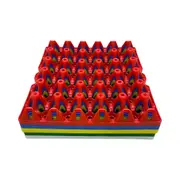 100 X Multicoloured Plastic Reusable Pocket Egg Trays Fillers For 30 Eggs