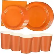 WRITWAA 1 Set Paper Dinnerware Thickened Paper Dinner Plates Cups Plates Napkins for Parties Appetizer Serving Convenient Cleanup