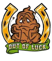 LETHAL THREAT "SH*T OUT OF LUCK" MINI STICKER - DECAL
