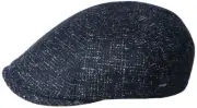 Bailey of Hollywood Breed Newsboy Hat Cap Tweed Navy Blue Noah Size Medium