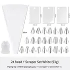 Cotton Piping Bag Set 28 Pieces with Stainless Steel Nozzles for Baking