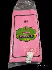 Vintage Cotton Wash Cloths Pack of 4 Pink Made USA GI Lint-free Absorbent