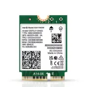 Intel AX411 WiFi 6E Adapter | Tri-Band Wireless | Up to 3.0 Gbps | CNVio2 M.2