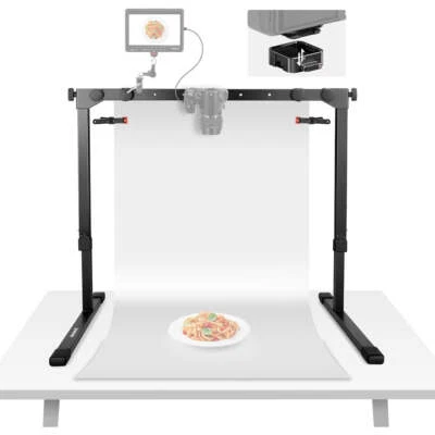 NEEWER 80cm Overhead Camera Mount Rig for Top-Down Flat Lay Shots with Quick ...