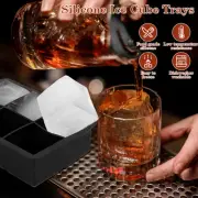 Whiskey Ice Cubes Mold with Lid and Funnel Round and Square Ice Cube Tray jeNME