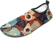 [BTCOWZRV] Water Shoes for Women Men Anime Owl Water Sports Shoes Slip-on Breathable Lightweight Athletic Aqua Sock