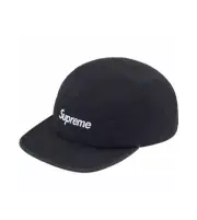 Supreme Washed Chino Twill Camp Cap SS24 Black Military New IN HAND Box Logo