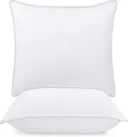 Utopia Bedding Bed Pillows for Sleeping (White), European Size, Set of 2, Hotel Pillows, Cooling Pillows for Side, Back or Stomach Sleepers