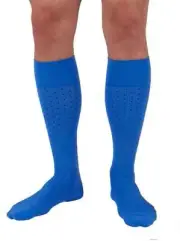 Rejuva Spot Pattern Calf High 15-20mmHg (Blue/Royal) Large