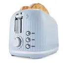 2 Slice Retro Toaster Retro Design Ribbed Texture Variable Browning Control