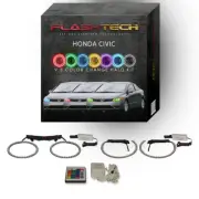 RGB Angel Eye LED Halo kit with IR Remote for 2006-2008 Honda Civic Headlights (for: Honda Civic)