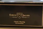 Edwin jagger 3 pieces travel shaving brush &mach3 razor with leather case set