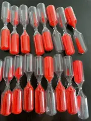 LOT OF 100 - New 2 minute Sand Timers Great for games and projects