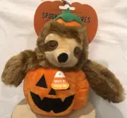 Fringe Studio Spooky Creatures Halloween Dog Toy Sloth Pumpkin Squeaker NWT