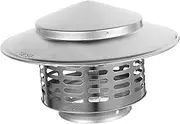 CONGARTENO Stainless Steel Chimney Cap Rain Cover for Outdoor Use Flue Vent Protector Material Prevents Rain and Damage Burning Stoves
