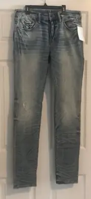 $218 PRPS Windsor Tapered Skinny Fit Stretch Jeans Light Blue Size 33 Length 34