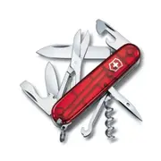 Victorinox Climber Swiss Army Knife - Translucent Red