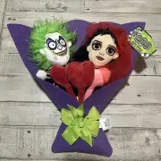 Beetle Juice & Lydia Love 13” Plush Bouquet, Removable - NEW W/ TAGS