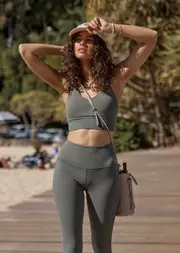 [Lorna Jane] Lotus No Chafe Phone Pocket Ankle Biter Leggings in Green, Size - 2XL 2XL Agave Green