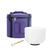 8 inch A Note Third Eye Chakra 432hz Quartz Crystal Singing Bowl with Case