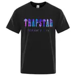 TRAPSTAR LONDON NEBULA 印花 T 恤男士休閒透氣品牌純棉街頭服飾夏季柔軟短袖超大 T 恤