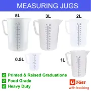 Graduated Plastic Measuring Jugs Food Grade Polypropylene Jug .5L, 1L, 2L, 3L 5L