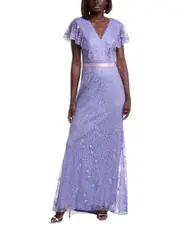 Tadashi Shoji Tulle Maxi Dress