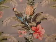 Tommy Bahama BEACH BOUNTY TANGELO Tropical Outdoor Fabric Parrot Pineapple 3 1/2