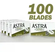 100X Astra Superior Platinum Double Edge Safety Razor Blades Barber Salon Shop