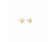 9K Yellow Gold Mini Heart Earrings