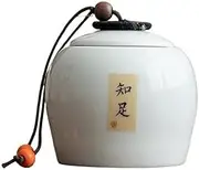 Kitchen Container Home Celadon Tea Canister With Lid 260ml Simple Tea Set Sealed Tea Storage Containers For Loose Tea