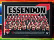 Framed 2020 ESSENDON BOMBERS AFL Poster - 62cm x 44.5cm x 3cm