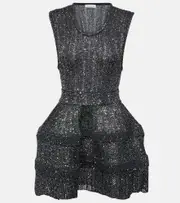 [Alaia] Alaïa Sequined minidress AU 14 silver