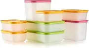 [Tupperware] Freezer Mates Gen II 8 Piece Food Storage Container Set, Dishwasher Safe and BPA Free (8 Containers, 8 Lids)